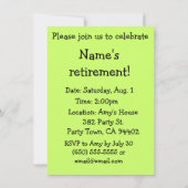 Aangepaste Pensioenpartij-afwijking Golf Cart Kaart (Achterkant)