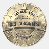 Aangepaste pensioenticker ronde sticker (Voorkant)