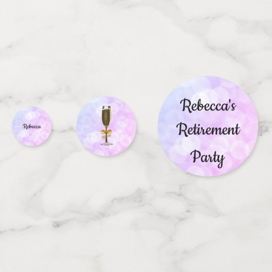 Aangepaste pensionering confetti (Voorkanten)