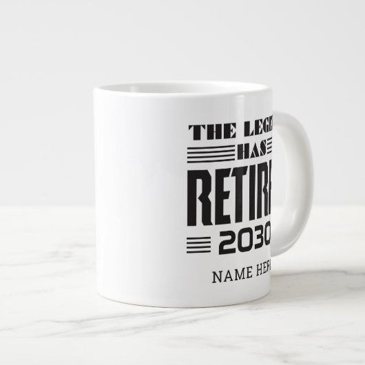 Aangepaste pensionering De leggende heeft zijn pen Grote Koffiekop (Voorkant rechts)