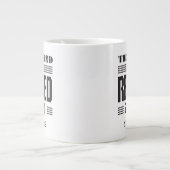 Aangepaste pensionering De leggende heeft zijn pen Grote Koffiekop (Voorkant)