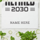 Aangepaste pensionering De leggende heeft zijn pen Theedoek (Gevouwen)