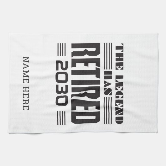 Aangepaste pensionering De leggende heeft zijn pen Theedoek (Horizontaal)