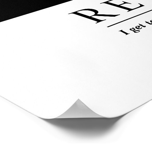 Aangepaste pensionering op maat van de tijger poster (Hoek)