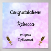 Aangepaste pensionering poster (Voorkant)