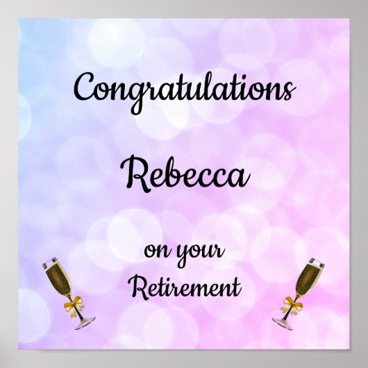 Aangepaste pensionering poster (Voorkant)