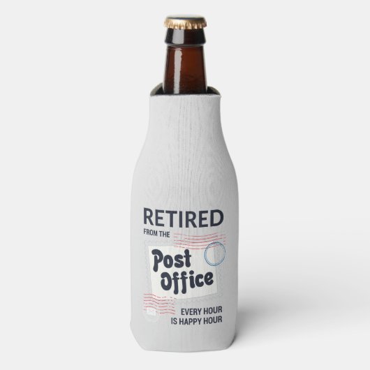 Aangepaste pensionering postpersoneel postbus flesjeskoeler (Fles Voorkant)