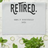 Aangepaste pensionering schoolleraar hoofdpensioen theedoek (Gevouwen)