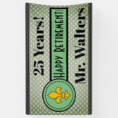 Aangepaste pensionering spandoek (Verticaal)