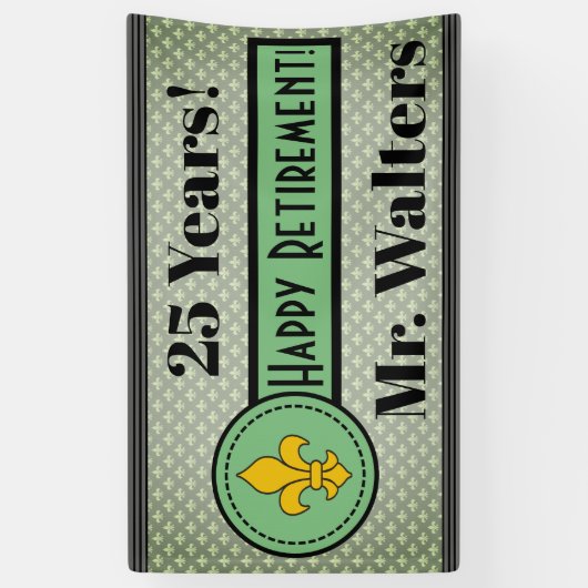 Aangepaste pensionering spandoek (Verticaal)