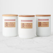 Aangepaste peperkoek Kerst Keuken Cadeau Labels Voedselcontainer Etiket (Flessen)