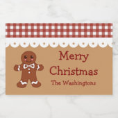Aangepaste peperkoek Kerst Keuken Cadeau Labels Voedselcontainer Etiket (Enkel label)