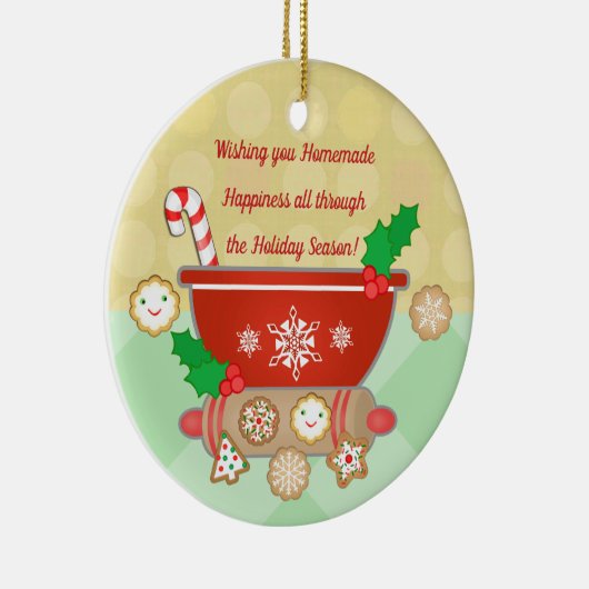 Aangepaste peperkoek Kerstkoekjes Keramisch Ornament (Rechts)