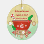 Aangepaste peperkoek Kerstkoekjes Keramisch Ornament (Links)