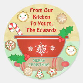 Aangepaste peperkoek Kerstkoekjes Stickers