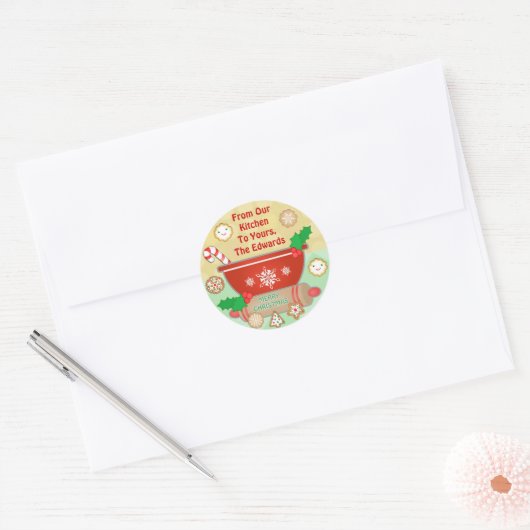 Aangepaste peperkoek Kerstkoekjes Stickers (Envelop)