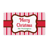 Aangepaste pepermunt Kerstmis-labels Etiket (Voorkant)