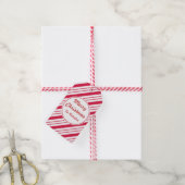 Aangepaste Peppermint Christmas Gift Tags Cadeaulabel (Met Touw)