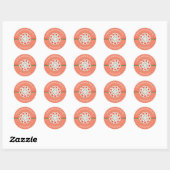 aangepaste pepperoni pizza roos thuis bedrijf wink ronde sticker (Vel)