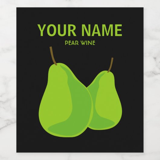 Aangepaste perencider wijnlabels voor perenmakers wijn etiket (Enkel label)