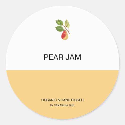 Aangepaste perenjam- en -patroonlabels voor Pantry Ronde Sticker (Voorkant)