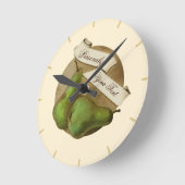 Aangepaste  perentroop oude school ronde klok (Hoek)