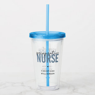 Aangepaste perioperatieve zurgen RN of zurse cadea Acryl Drinkbeker