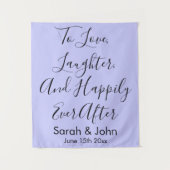 Aangepaste Periwinkle Paarse bruiloft rustieke rec Wandkleed (Voorkant)