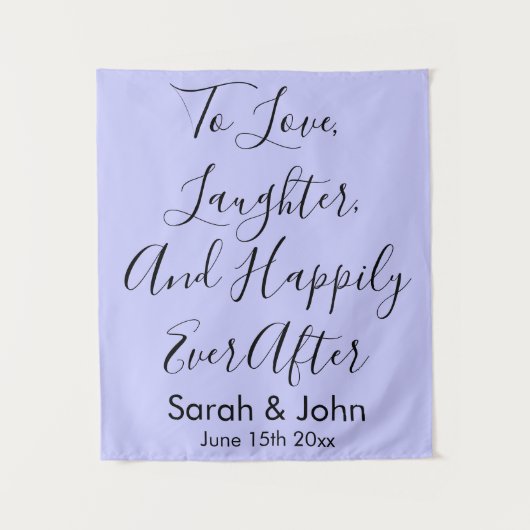 Aangepaste Periwinkle Paarse bruiloft rustieke rec Wandkleed (Voorkant)