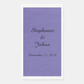 Aangepaste Periwinkle Violet bruiloft bruid bruide Servet (Voorkant)