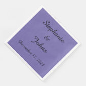 Aangepaste Periwinkle Violet bruiloft bruid bruide Servet (Hoek)