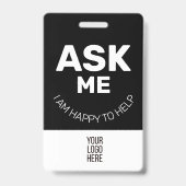 Aangepaste PERS - Fotopas- Naam ID ID-badge Badge (Achterkant)