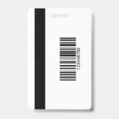 Aangepaste perskaart met uw foto-ID en QR-code Badge (Achterkant)