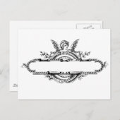 Aangepaste personalisatie van engel cherub fleur d briefkaart (Voorkant / Achterkant)