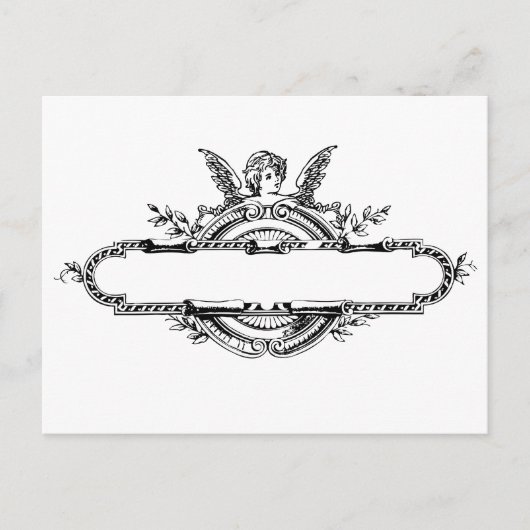 Aangepaste personalisatie van engel cherub fleur d briefkaart (Voorkant)