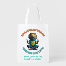 Aangepaste Personaliseer Boho Bearded Dragon Hippi Boodschappentas