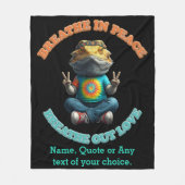 Aangepaste Personaliseer Boho Bearded Dragon Hippi Fleece Deken (Voorkant)