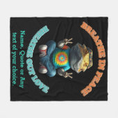 Aangepaste Personaliseer Boho Bearded Dragon Hippi Fleece Deken (Voorkant (Horizontaal))