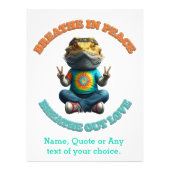 Aangepaste Personaliseer Boho Bearded Dragon Hippi Foto Afdruk (Voorkant)
