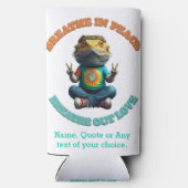 Aangepaste Personaliseer Boho Bearded Dragon Hippi Seltzer Blikjeskoeler (Achterkant)