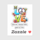 Aangepaste Personaliseer Boho Kikker Peace Groovy  Sticker (Vel)