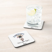 Aangepaste Personaliseer Boho Uil Mooie Hippie Bier Onderzetter (Rechterzijde)