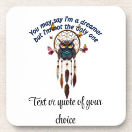 Aangepaste Personaliseer Boho Uil Mooie Hippie Bier Onderzetter