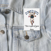 Aangepaste Personaliseer Boho Uil Mooie Hippie Button (Insitu)