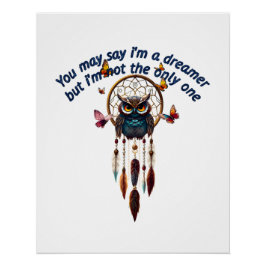 Aangepaste Personaliseer Boho Uil Mooie Hippie Perfect Poster