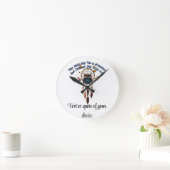 Aangepaste Personaliseer Boho Uil Mooie Hippie Ronde Klok (Huis)