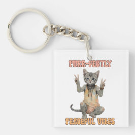 Aangepaste Personaliseer Boho Uil Mooie Hippie Sleutelhanger