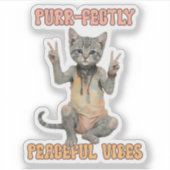 Aangepaste Personaliseer Boho Uil Mooie Hippie Sticker (Voorkant)