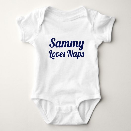 Aangepaste personaliseer Loopt Naps Slogan Baby Bo Romper (Voorkant)