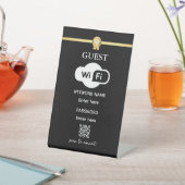 Aangepaste personaliseren gast wifi teken reclamebord met voetstuk (Insitu)